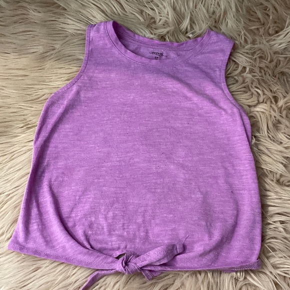 Girls Purple Tie Tank - Picture 1 of 3